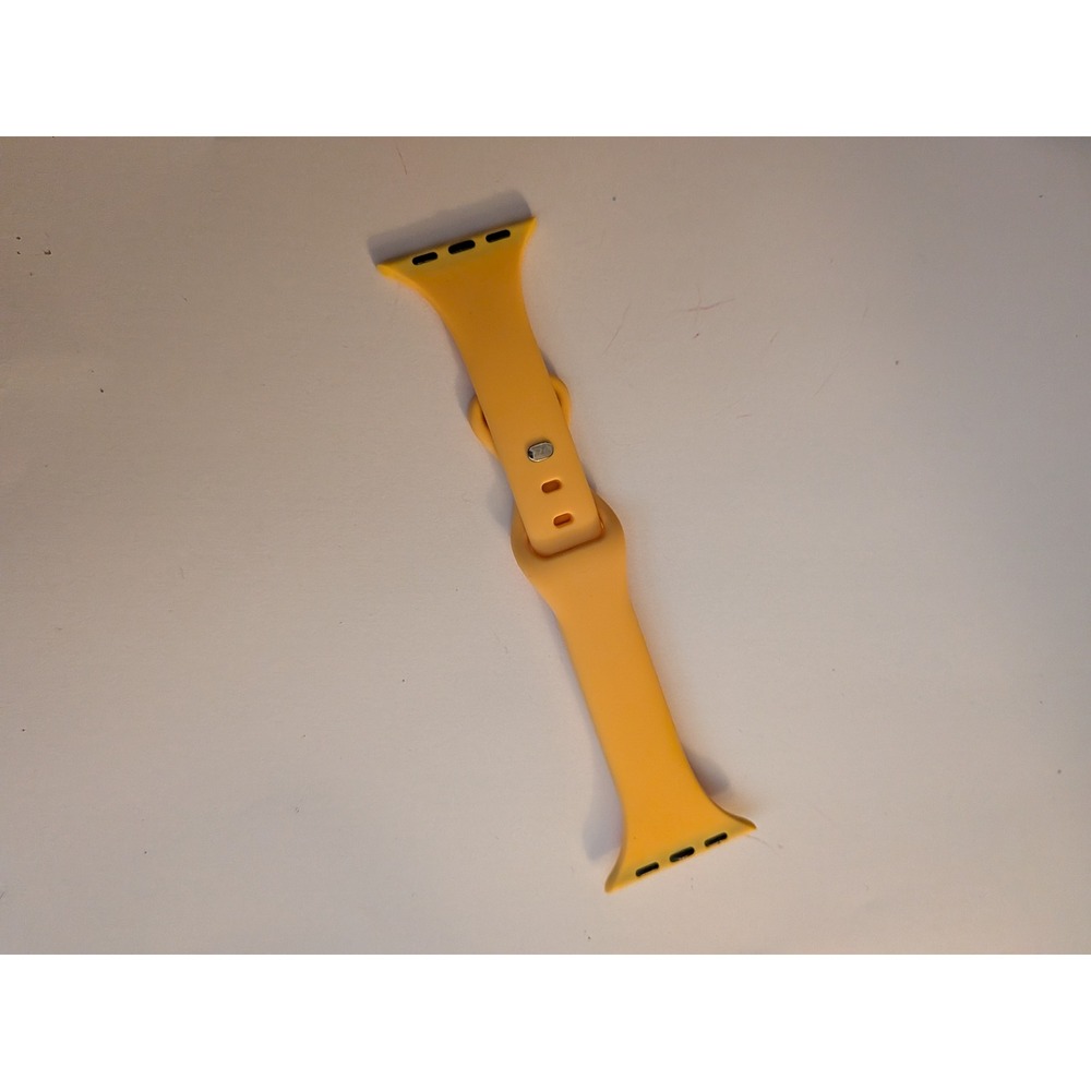 Yellow Silicone Sport Band for Apple Watch 38mm 40mm 41mm Pin Tuck Strap